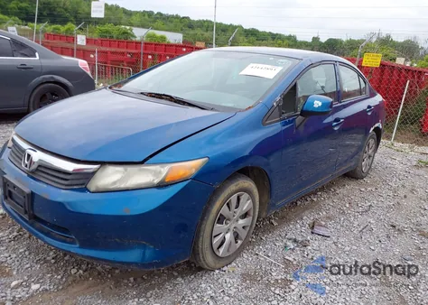 2012 Honda Civic Lx z USA, uszkodzony, nr VIN 2HGFB2F55CH510185